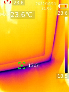 Termogram Okna - zdjęcie okna kamerą termowizyjną LCN