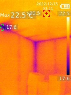 Narożnik ściany zdjęcie termowizyjne LCN